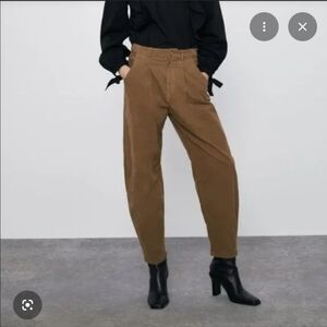 Zara Tan Corduroy Pants